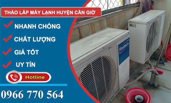 tháo lắp máy lạnh huyện cần giờ giá rẻ