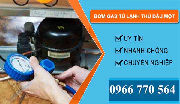 thi công bơm gas tủ lạnh thu dầu một