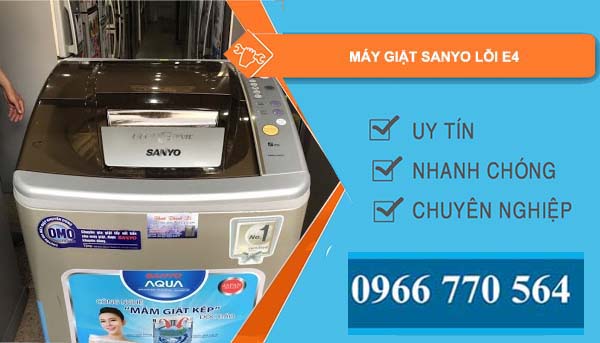 nguyên nhân máy giặt sanyo lỗi e4