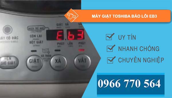 nguyên nhân máy giặt toshiba báo lỗi eb3