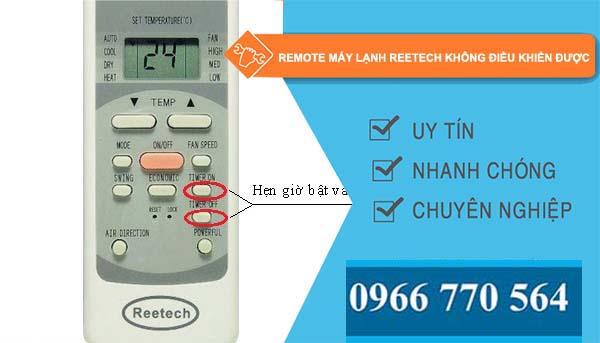 remote máy lạnh reetech không điều khiển được